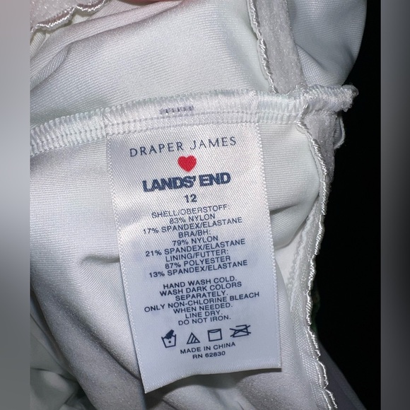 Draper James X Land’s End Ruffle V-neck One Piece Swimsuit Size 12 EUC - Picture 8 of 10